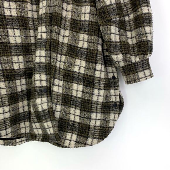 HALLE BERRY x Sweaty Betty Rhea Overshirt Plaid Jacket Green Black Cream 14 (XL) - Picture 5 of 13